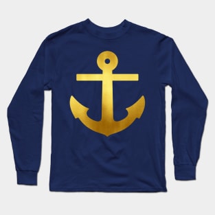 SHINY GOLD ANCHOR Long Sleeve T-Shirt